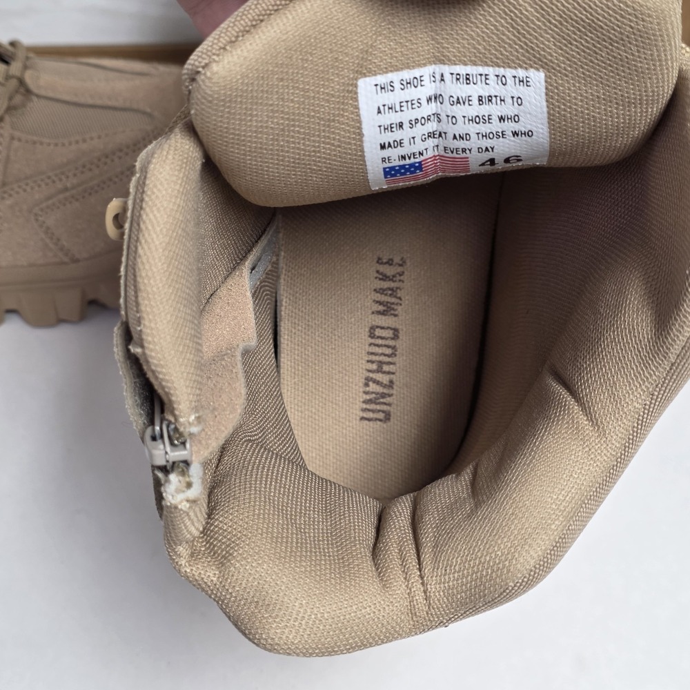 Unzhuo Make 5.11 Tactical Boots Mens 12 Beige Leather Lace Up Ankle Outdoor 46 - Picture 15 of 16